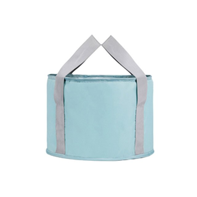 Foldable Basin Travel Camping Washbasin Bucket Fishing Folding Basin Foot Bath Sink Foot soak Bag Multifunctional Bucket: sky blue