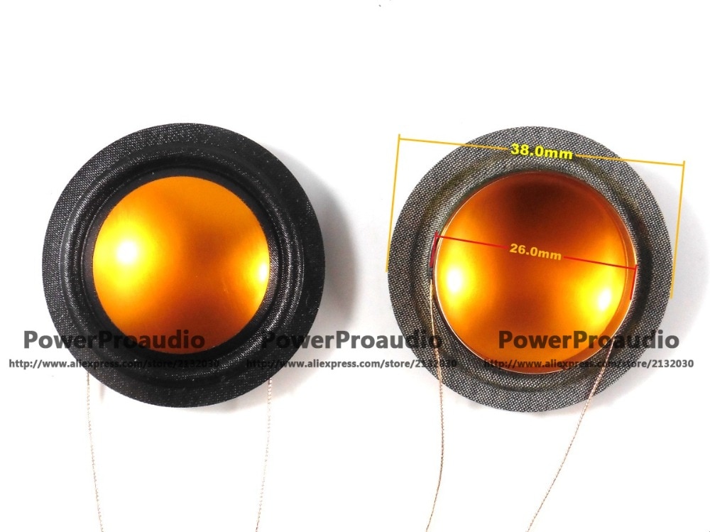 10 STKS 26mm zijde + titanium membraan dome Tweeters luidspreker speaker spreekspoel lood draad dezelfde richting 4ohm