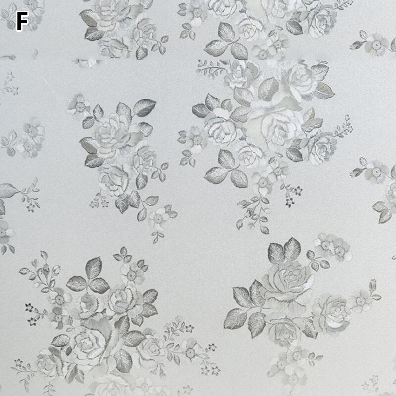 1PC Frosted PVC Glass Window Privacy Film Sticker Static Electricity Decal Door Sticker Bedroom Home Decoration: F
