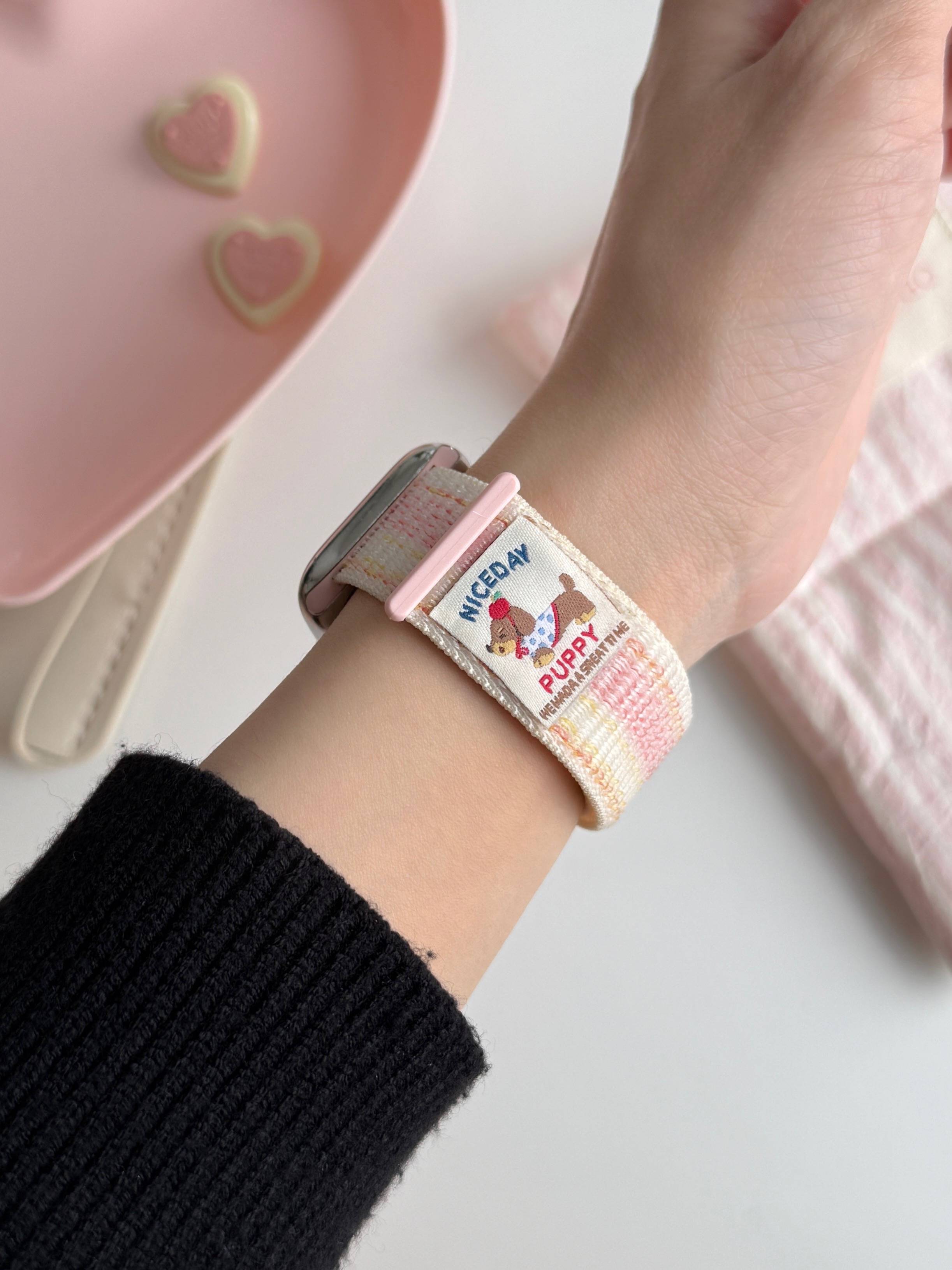 Nylonrem til apple watch-rem iwatch serie 10 9 8 7 6 5 4 se ultra 2 49mm/46/45/44/42/40/38mm armbånd armbånd urrem