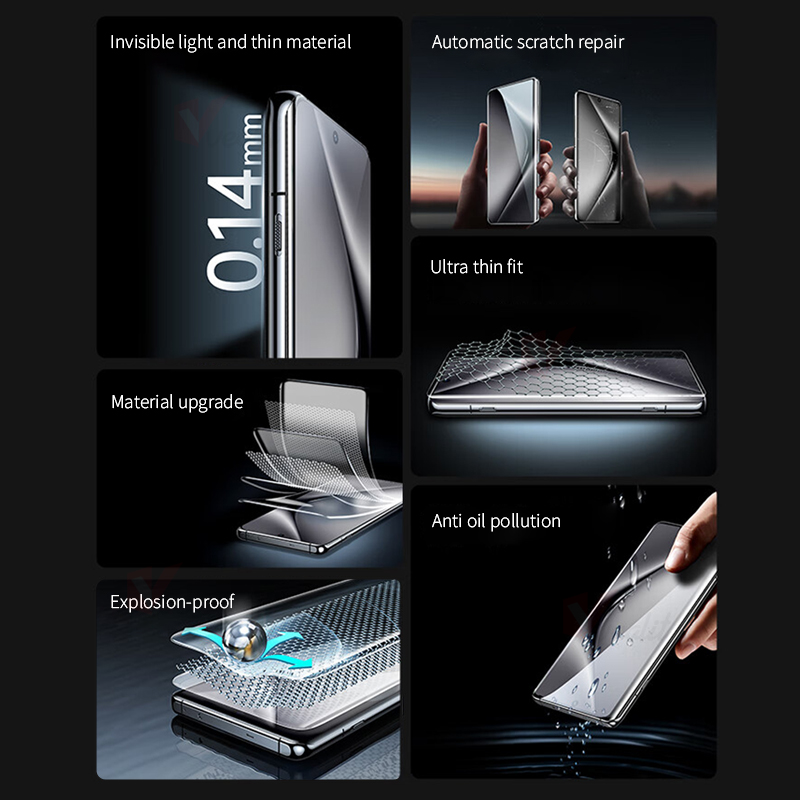 2-4Pcs Curved Hydrogel Film For Oppo Reno 11 12 Pro Screen Protectors For Oppo Reno 3 4 5 6 8T 9 10 F27 Pro Plus Protective Film