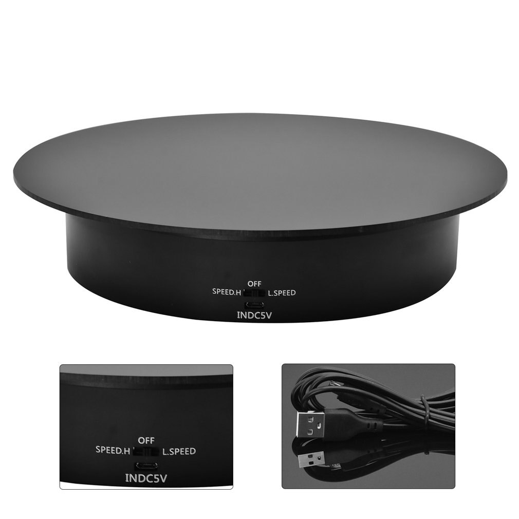 238 Motorized Rotating Display Stand Jewelry Turntable Acrylic Surface Turntable Rechargeable For Model Hobby Product