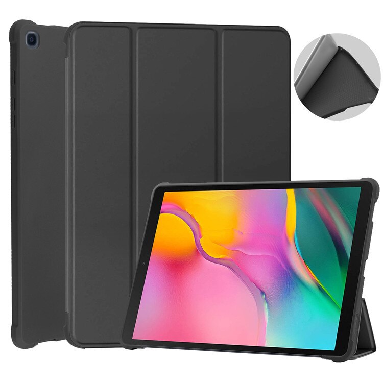Case for Samsung Galaxy Tab A 10.1 SM-T510/T515 Tablet Adjustable Folding Stand Cover for Samsung Galaxy Tab A 10.1 Case: black
