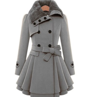 S-5XL Vrouwen Winter Slanke Lange Wol Sherpa Jas Double Breasted Gewatteerde Koreaanse Kasjmier Jas Engeland Stijl Plus Size Geul