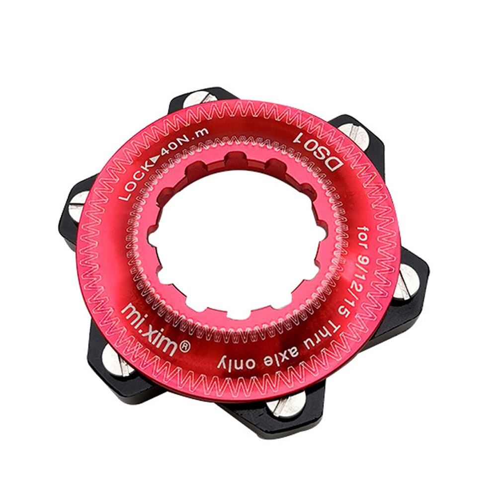 Auminum Alloy Centerlock 6-hole Adapter Center Lock Conversion 6 hole Brake Disc 6 Bolt Converter: Red
