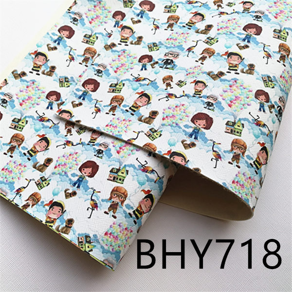 A4 20*33CM cartoon print synthetic leather fabric for DIY accessories BHY718: BHY718
