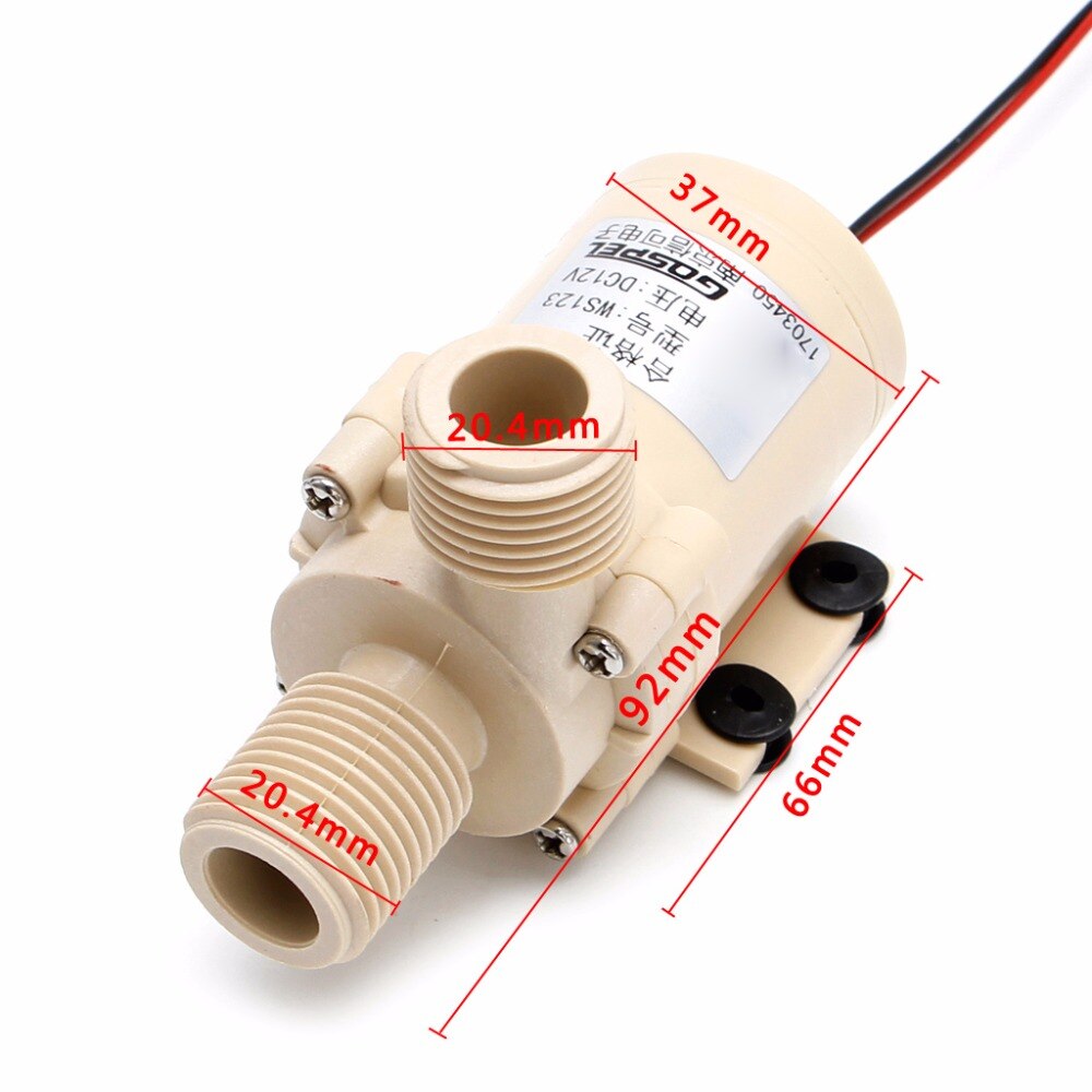 DC 12V Solar Submersible /Cooling Water Pump Circulation 212 Degree F Brushless Motor High Pressure Pumps