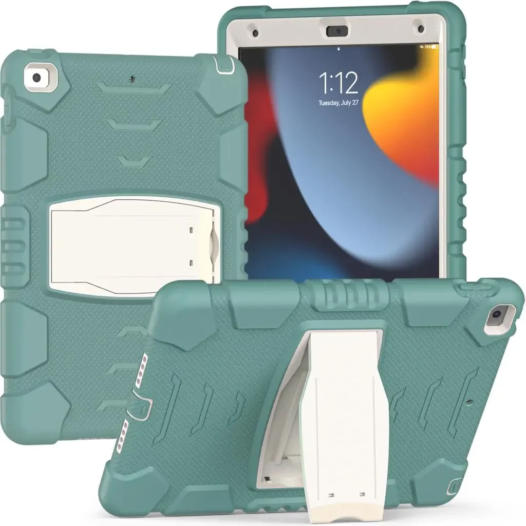 Etui til apple ipad 9.7 "  a1822 a1823 a1893 a1954 air 2, kraftigt børnecover til ipad pro 9.7 "  a1673 a1674 a1675: 7 / Sort