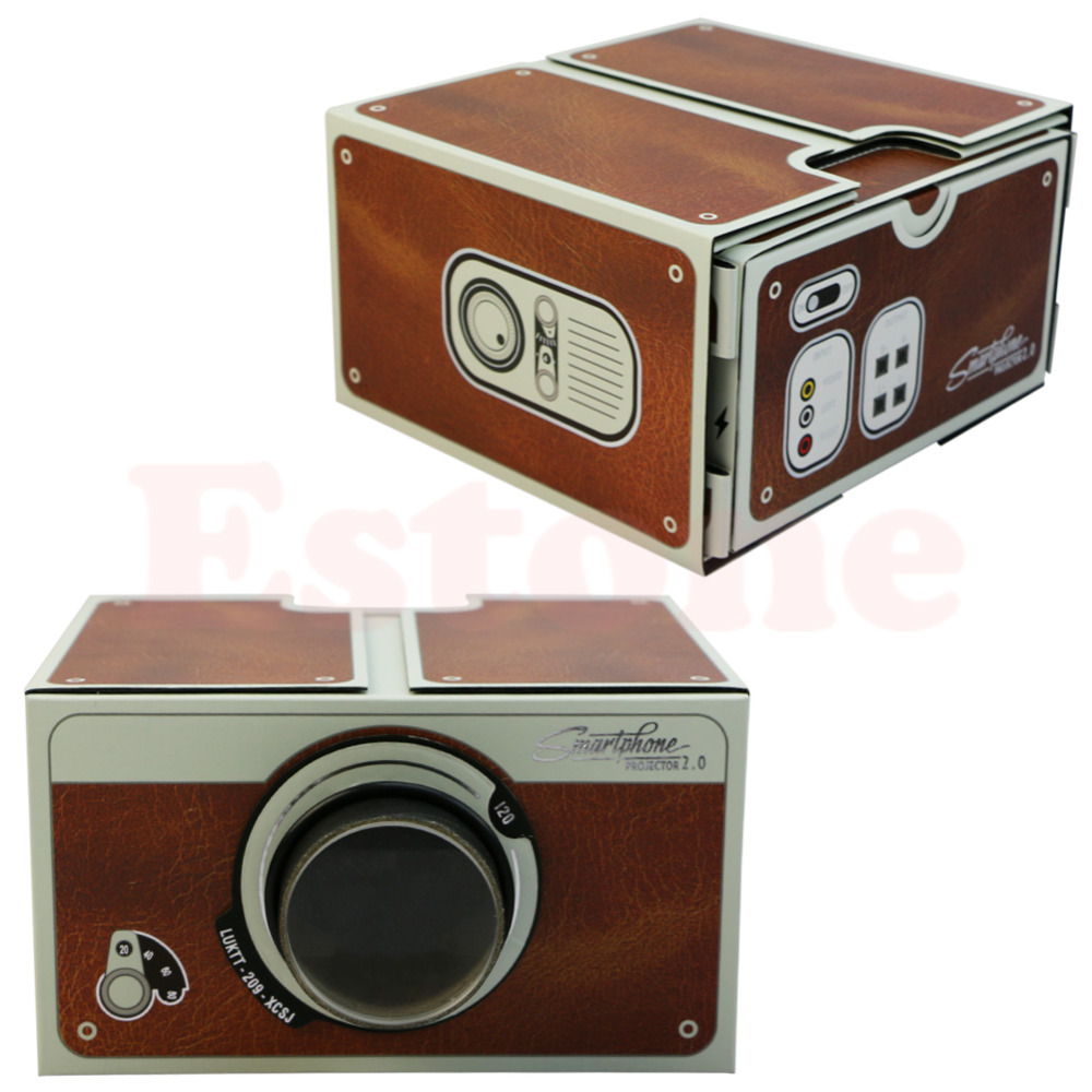 Portable Cardboard Smartphone Projector 2.0 / Assembled Phone Projector Cinema
