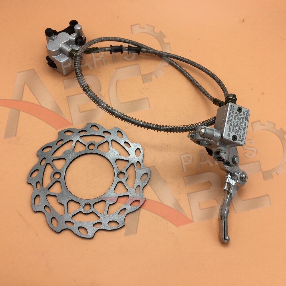 Front Hydraulic Brake Caliper Cylinder Lever Disc Assy for 125cc 150cc Dirt Pit Bike