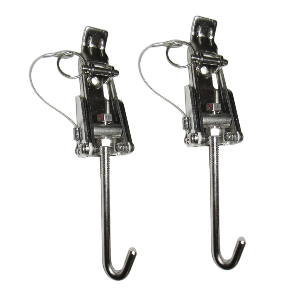 Tensor de cadena de ancla de acero inoxidable, bloqueo de tensión, carga de 700lb, 2 uds.