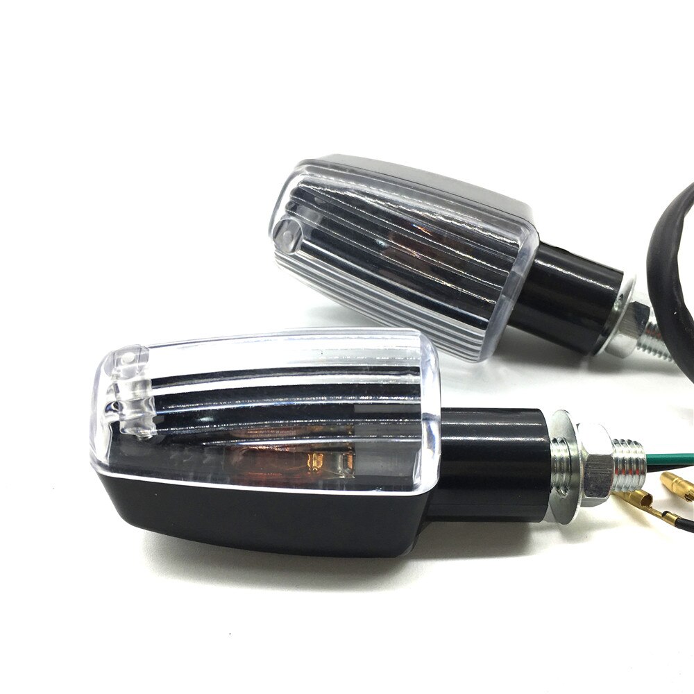Motorrad Blinker Lichter 4Stck Blinker Birne Bernstein blinken Licht für Honda Kawasaki Suzuki Yamaha Lampe Universal-: klar