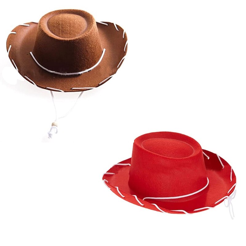 Sombrero de fieltro vaquero clásico, sombrero Fedora occidental ligero, bohemio, con ala curvada, cuerda ajustable para , accesorios para fotos