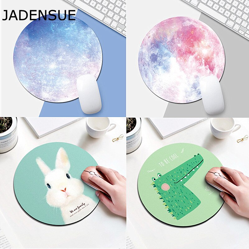 Comfortabele Ronde Muismat Planeet Serie Mat Desktop Non-Slip Rubber Pad Pc Muismat Ronde Bureau Gamer Gaming mat Voor Pc Laptop