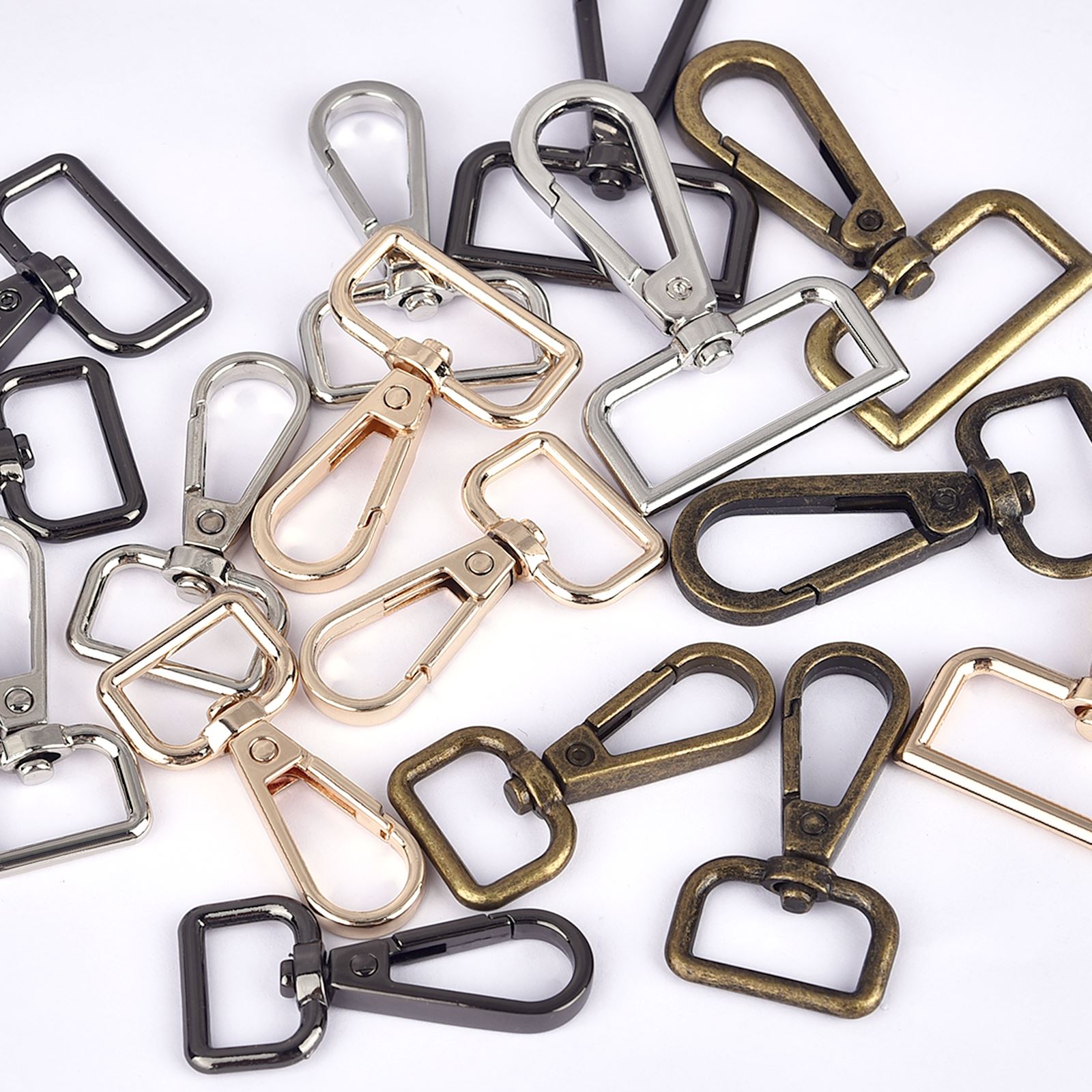 5 uds cierres giratorios aleación Metal cordón ganchos a presión Clip gancho para llavero bolsa llaveros fabricación de joyería artesanía accesorios de costura