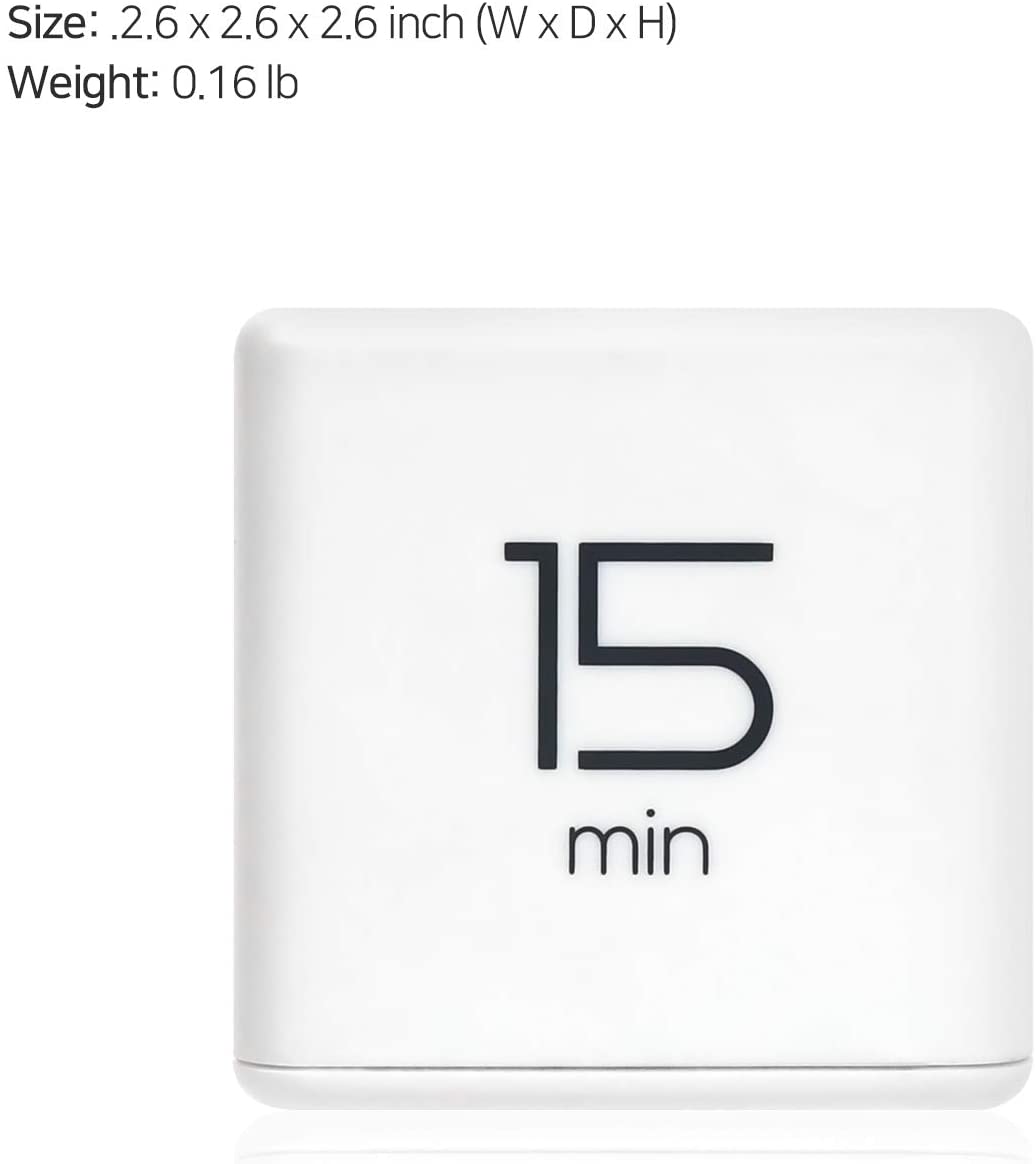 Timer Cubo Rotante Mooas Multi Cube – Menta, Timer Con Orologio, 1/3/5/10 Minuti, Display LED, Semplice E Intuitivo