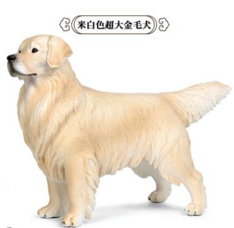 22*8*14.5CM solid simulation animal dog model big golden retriever pet dog child boy toy decoration: Light Green