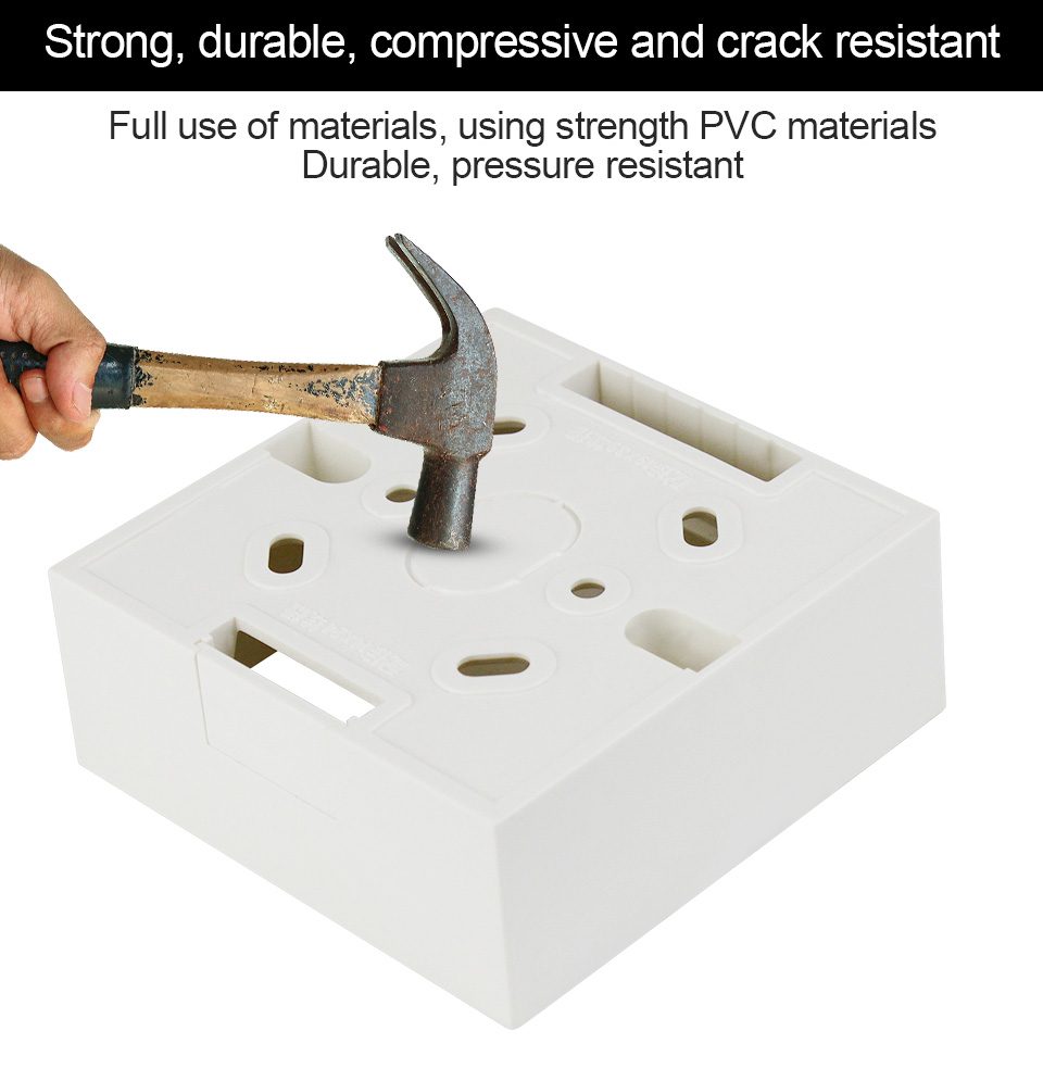 External Atlectric PVC Inflaming Retarding 86 Type General Purpose Ming Box Connection Open Boxes Switch BoxS witch socket Box