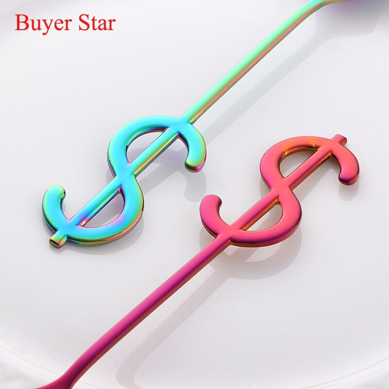 USD handle stainless steel dinner spoon 4pcs/se Flatware metal kitchen table top ware dessert salad soup Serving spoons