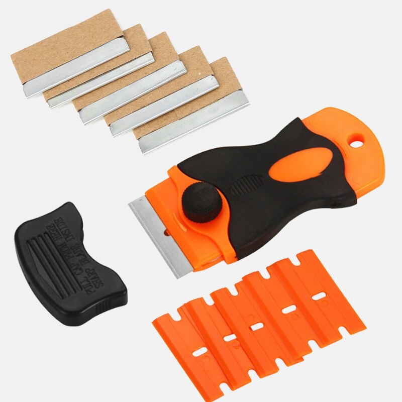 Window Spatula Clear Scraper Caulk Removal Tool Scraper Squeegee Set Ceramic Glass Oven Squeegee Flooring Tools Window Scraper