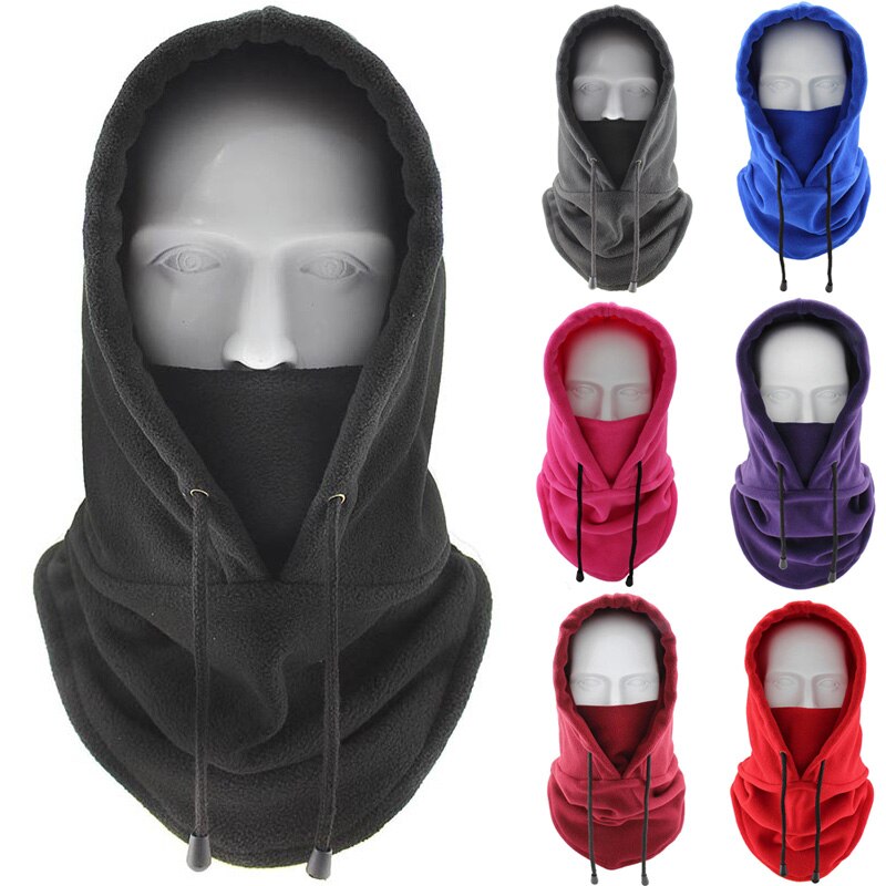 Máscara facial Ninja a prueba de nieve y viento para esquí de invierno con cordón cubre gorro Sport XRQ88