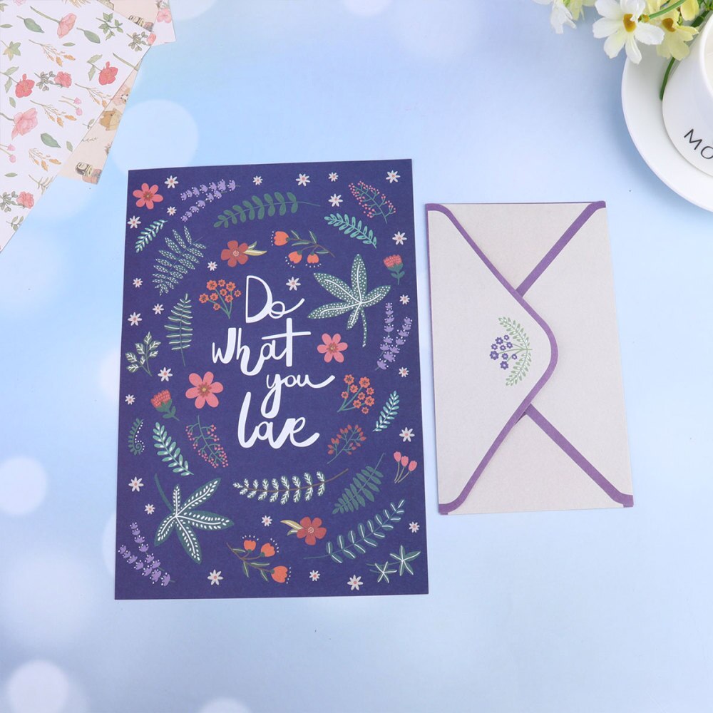 45pcs Flower Letter Paper Printed Envelope Beautiful Letter Papers for Home (each Style Contains 6 Sheets of Writing Pape