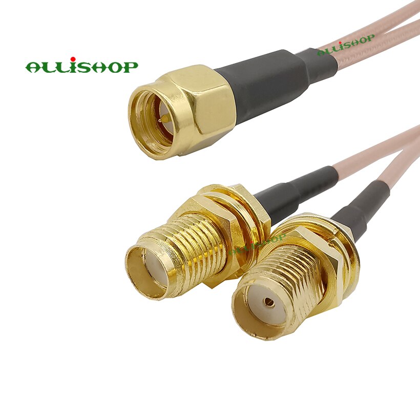 Sma Stekker Naar Dual Sma Vrouwelijke Jack RG316 Y Vorm Kabel Wifi Antenne Sma Plug Naar 2X Sma Jack splitter Kabel Voor 4G Lte Router