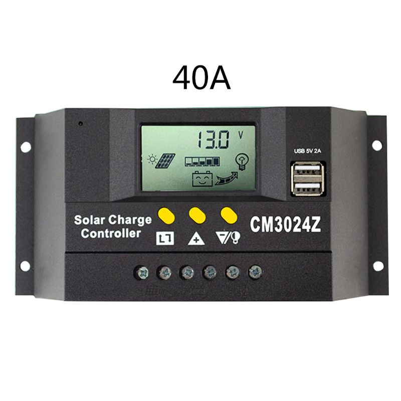 50A 60A Solar Laadregelaar 12V 24V Voor Pwm Met Auto Lcd Batterij Panel Pv Systeem Solar controller