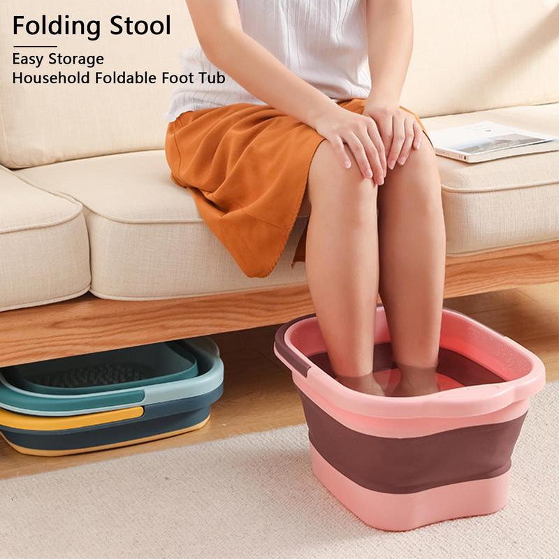Foldable Footbath Massage Bucket Soaking Bucket Folding Basin Spa Foot Bath Bucket Household Sauna Bathtub Pedicure Bath Bathtub