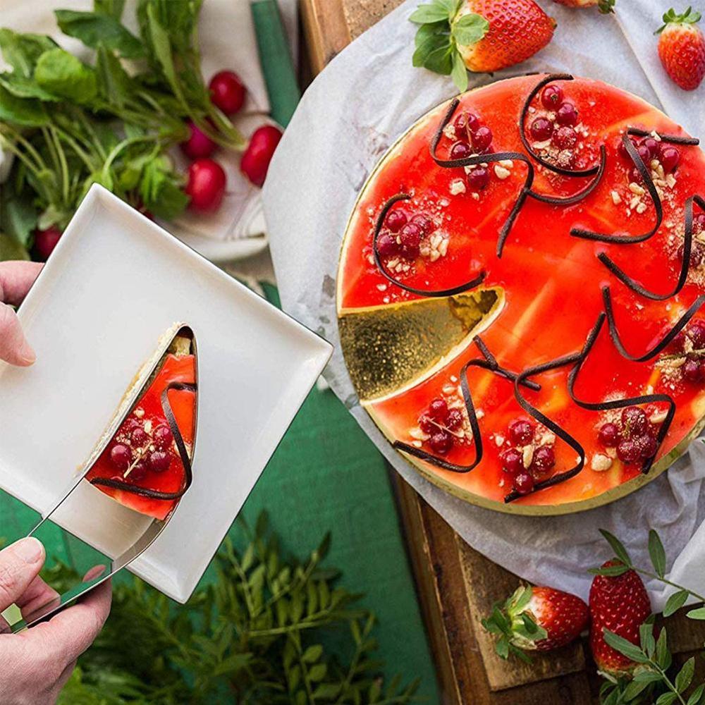 Cake Slicer Rvs Perfect Eetbare Keuken Gebruiksvoorwerp Keuken Gadgets Gadget Clip Gebogen Cutter Mold Snijden Cake Baki E4U7