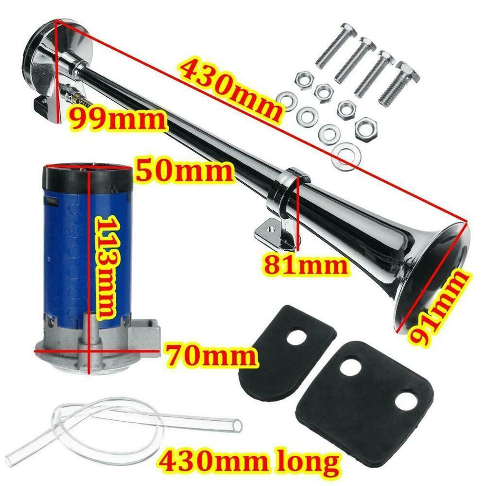 Klaxon à Air Double Trompette Riloer 12V - 178dB Super Fort - Kit Complet Pour Voiture, Camion, Moto, Bateau