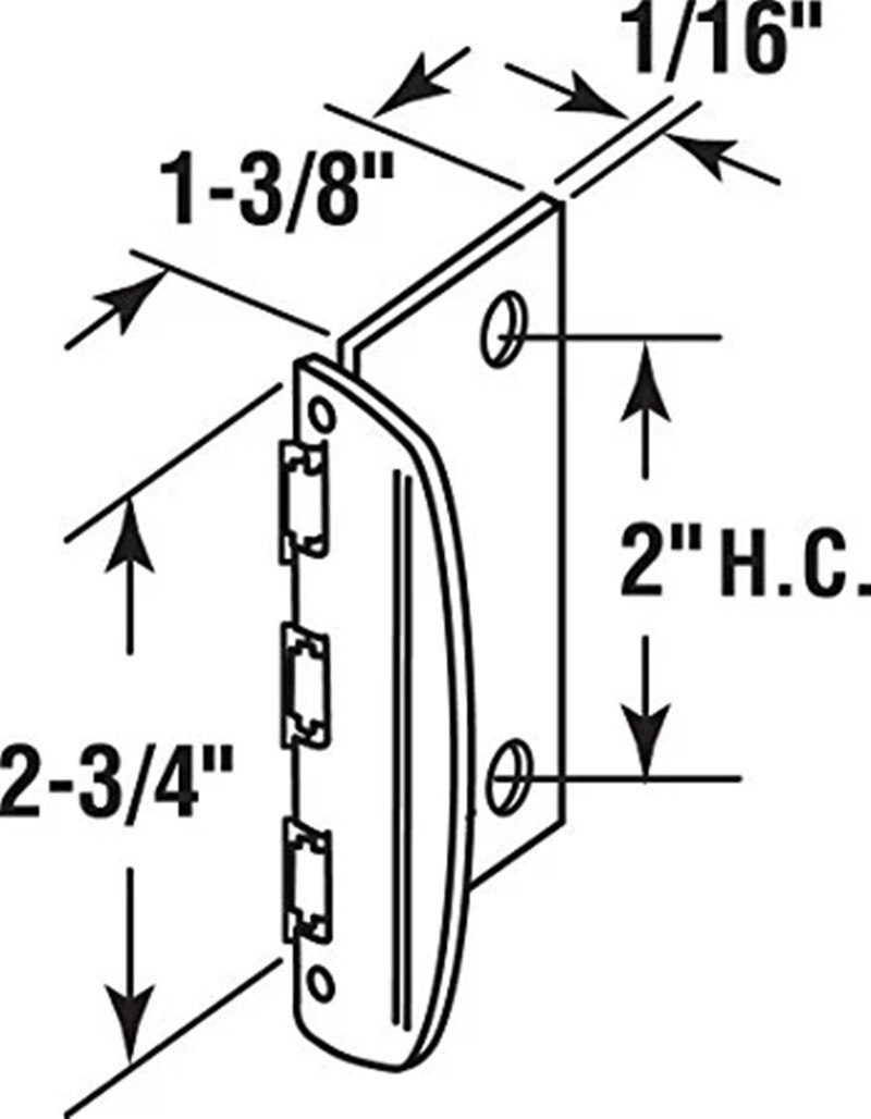 2 pcs/lot Flip Action Door Lock Reversible White Painted Steel Privacy Lock with Anti-Lock Out Screw for Child Safe Mode, 2-3/4"
