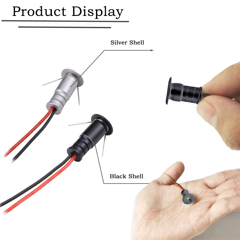 Minifoco LED de 12V, luz empotrable regulable con recorte de 10mm para decoración del hogar, lámpara de techo, iluminación de exhibición de escaparate