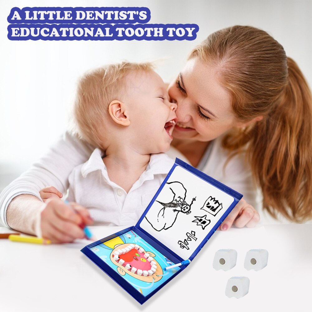 Hout Simulatie Tandarts Set Vroege Onderwijs Pretend Play Dental Puzzel Speelgoed Grappig Tandheelkundige Model Kit Interactief Speelgoed