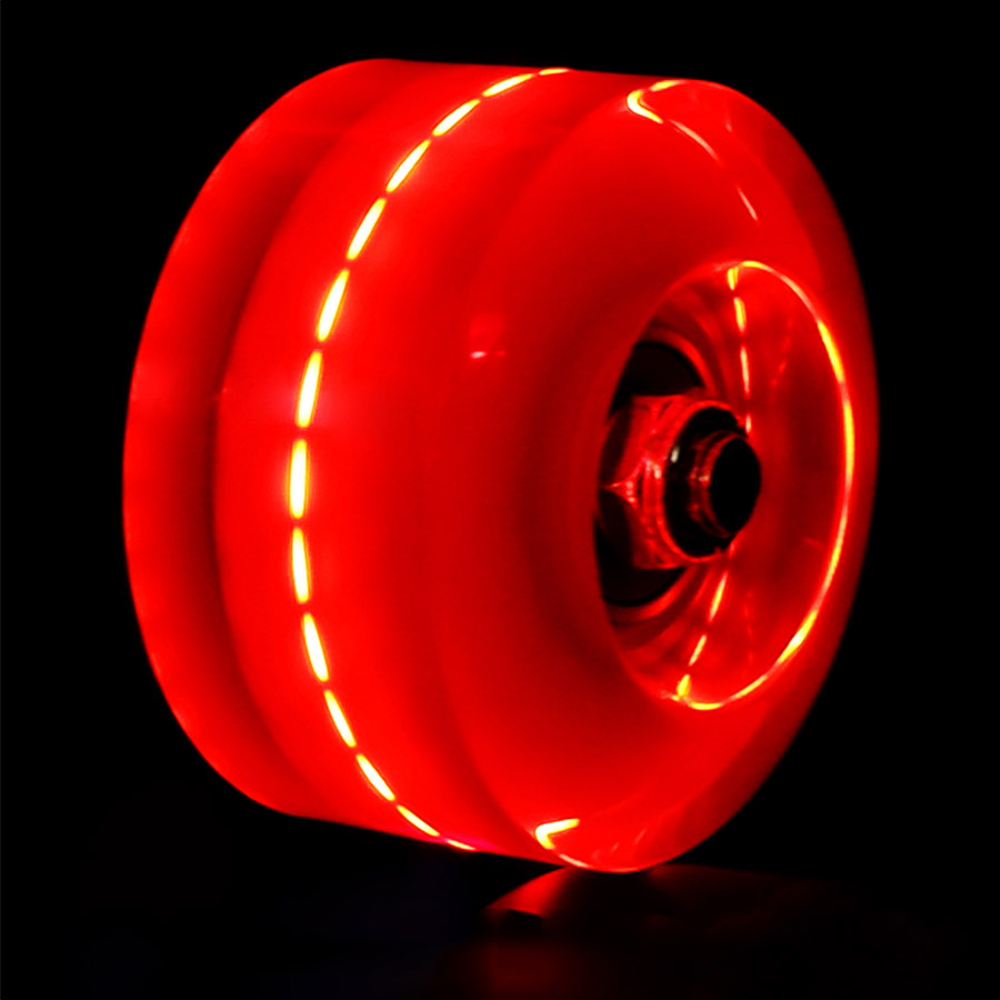 Ruedas de patín con iluminación LED , con 608 rodamientos, neumáticos de patinaje Quad de 58mm, 82a, para interiores y exteriores, de doble línea