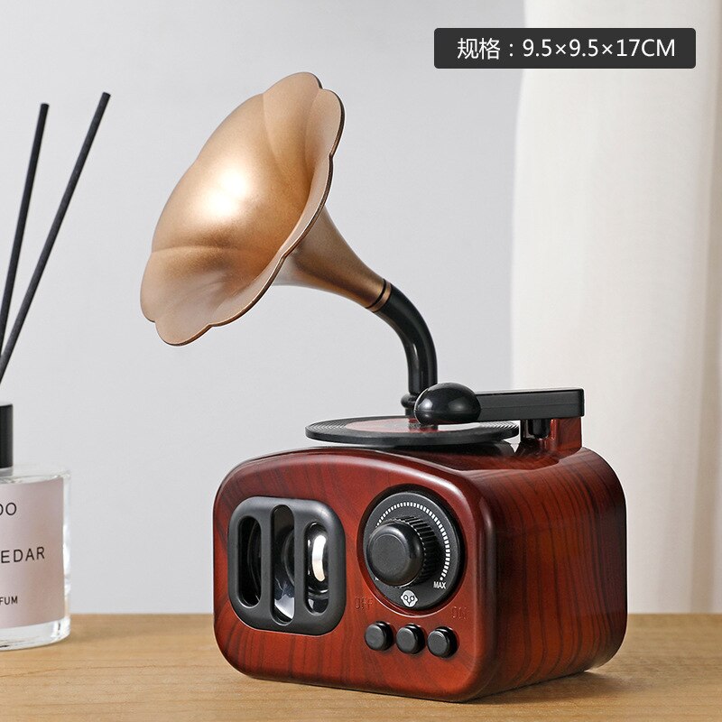 Retro Nostalgic Vinyl Record Music Box Phonograph Music Box Bar Cafe Window Porch Decoration For Friend: Default Title