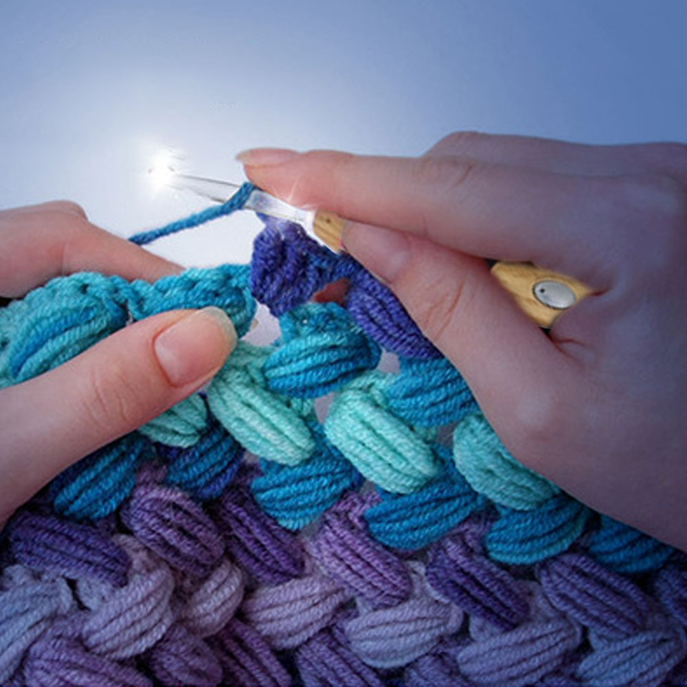 Ganchos de ganchillo con luz USB 9 en 1, agujas de tejer, juego de herramientas de costura LED, Kit de herramientas para tejer suéter, accesorios de costura