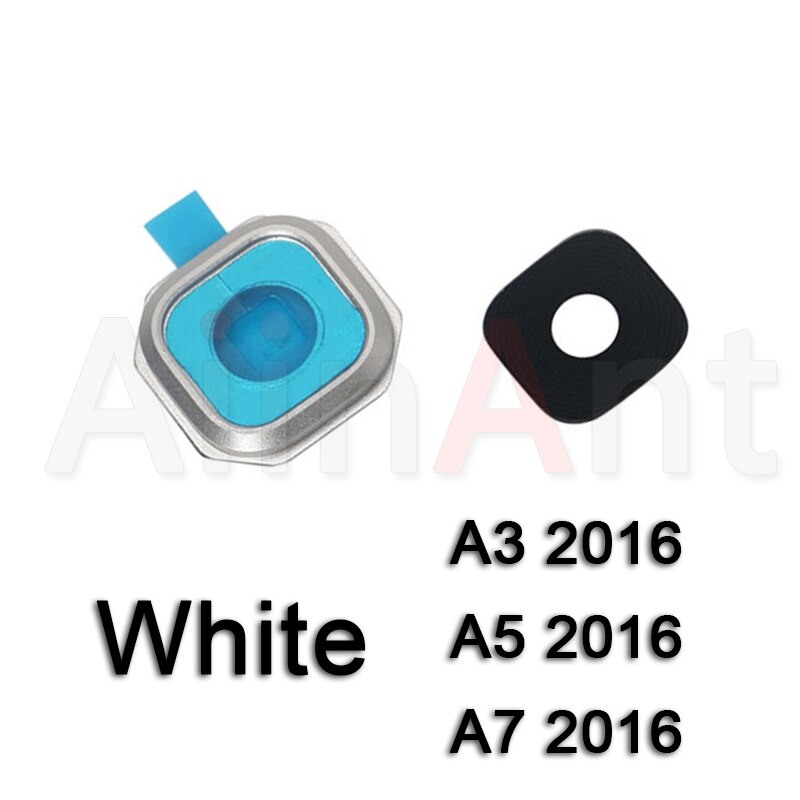 Aiinant Original Zurück Hinten Kamera Glas Objektiv Ring Abdeckung Für Samsung Galaxy A3 A5 A7 A310 A510 A710 mit Aufkleber: A310 White