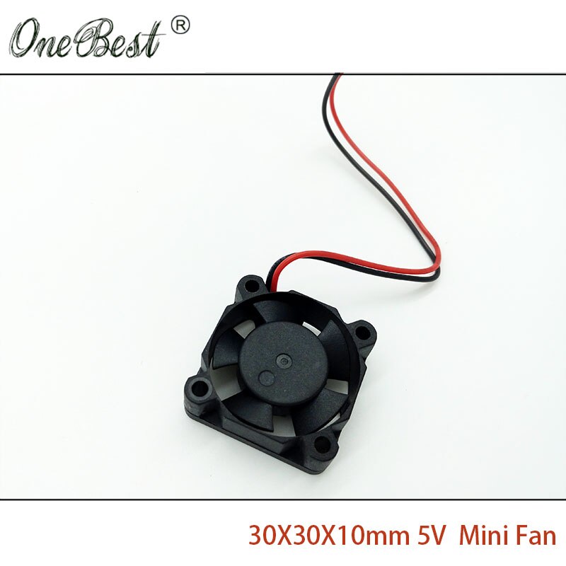 30X30X10mm Mini Brushless Fan DC 5V 3cm 30mm Small Power Supply Cooling Fan 3010 Fan PH2.0-2Pin Length 130mm