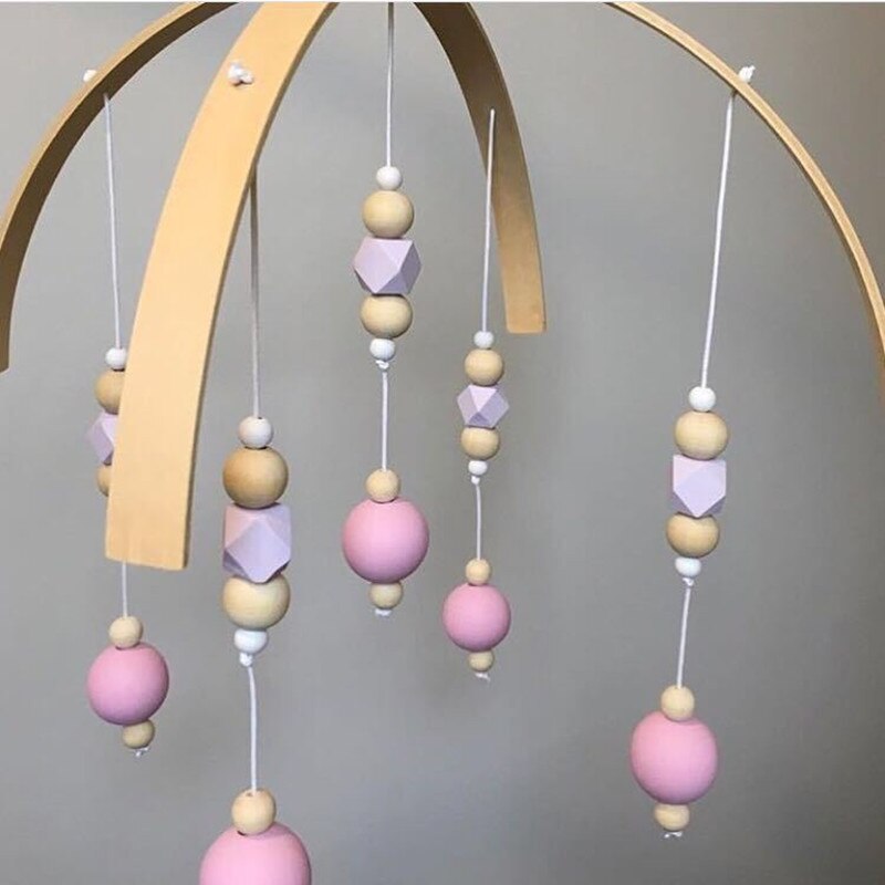 52 Cm * 32 Cm Diy Macaron Kleur Houten Bal Decor Banner Babykamer Decoratie Beddengoed Bumpers Kids Party Ballen kids Girls Room Decor