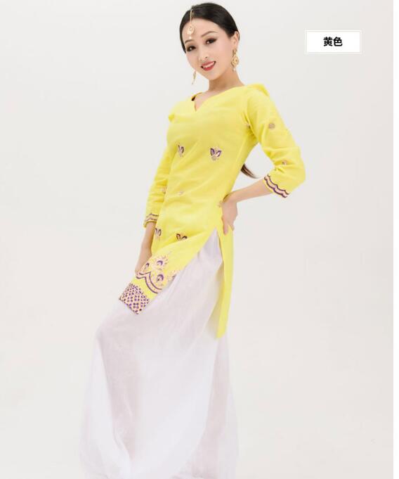 Pantalon traditionnel indien en coton pour femme, vêtement ample de danse, Style ethnique