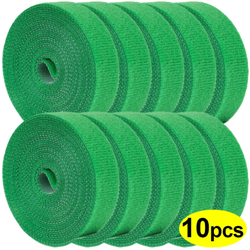 10 Rotoli = 20M Fascette per piante in nylon riutilizzabili Fascette per supporto Viti d'uva Nastro di fissaggio per fascette autoadesive Forniture da giardino