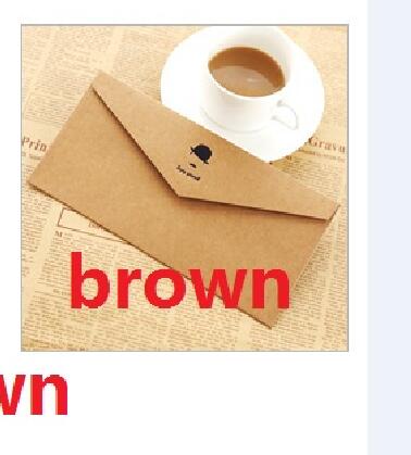 3 stks/partij/Set 11x22 cm Leuke Bussiness Enveloppen Voor Party Bedrijf Geen 5 Gekleurde Kraft dikke Opslag Enveloppen Off Wit: brown