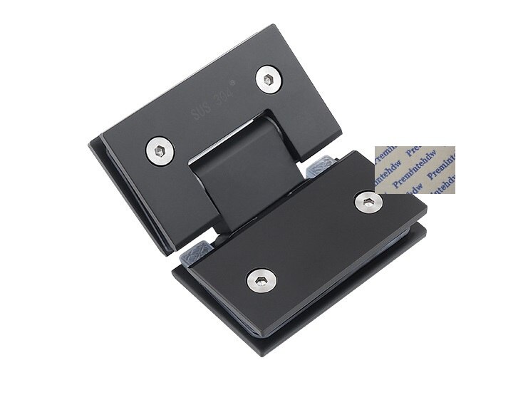 2Pcs 304 Stainless Steel Glass Door 135 Degrees Hinge Shower Enclosure Cubicle Gold Matte Black Mirror Rose Gold Brush: Matte Black