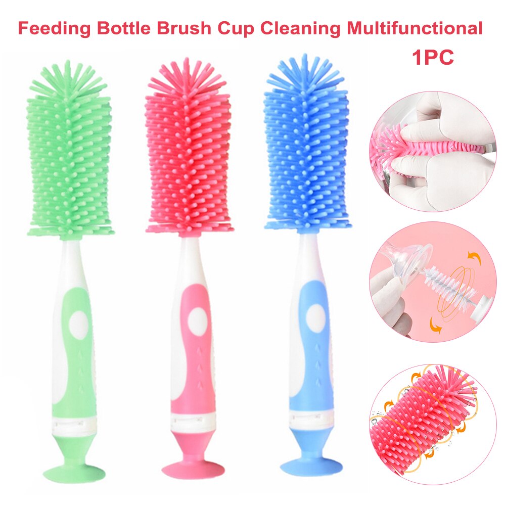 Temperature Resistance Multifunctional Kitchen Spout Tube Teat Rotary Handle Feeding Bottle Brush Washing Cup Cleaning Household