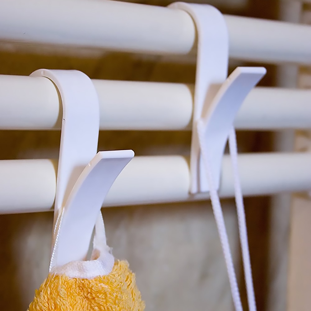 Colgador de 1/4/6 Uds de gran para radiador de toallas con calefacción, gancho de baño, colgador de ropa, percha Plegable para bufandas, toallero de baño