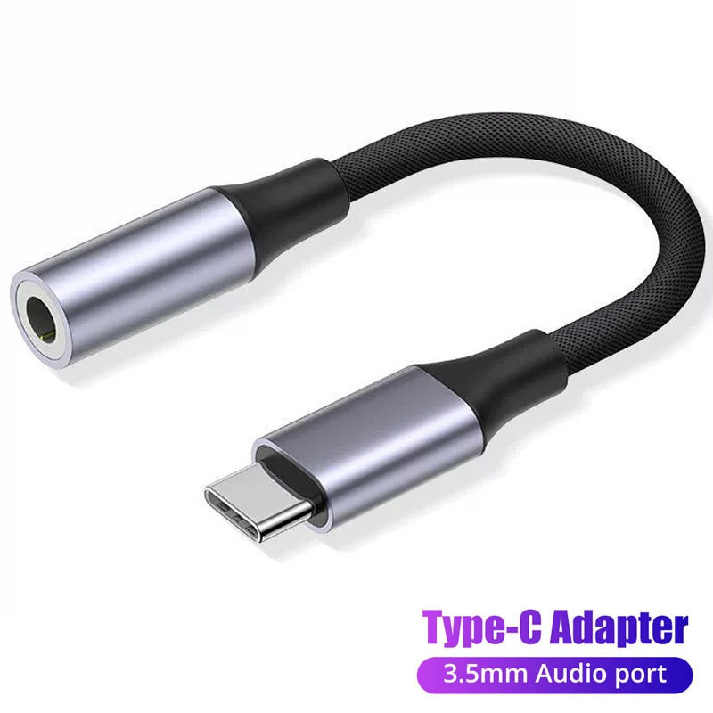 Adattatore jack audio USB da tipo C a 3,5 mm per cuffie cablate Collegamento di telefoni cellulari da tipo C a a a auricolari Adattatori per cavi Plug and Play