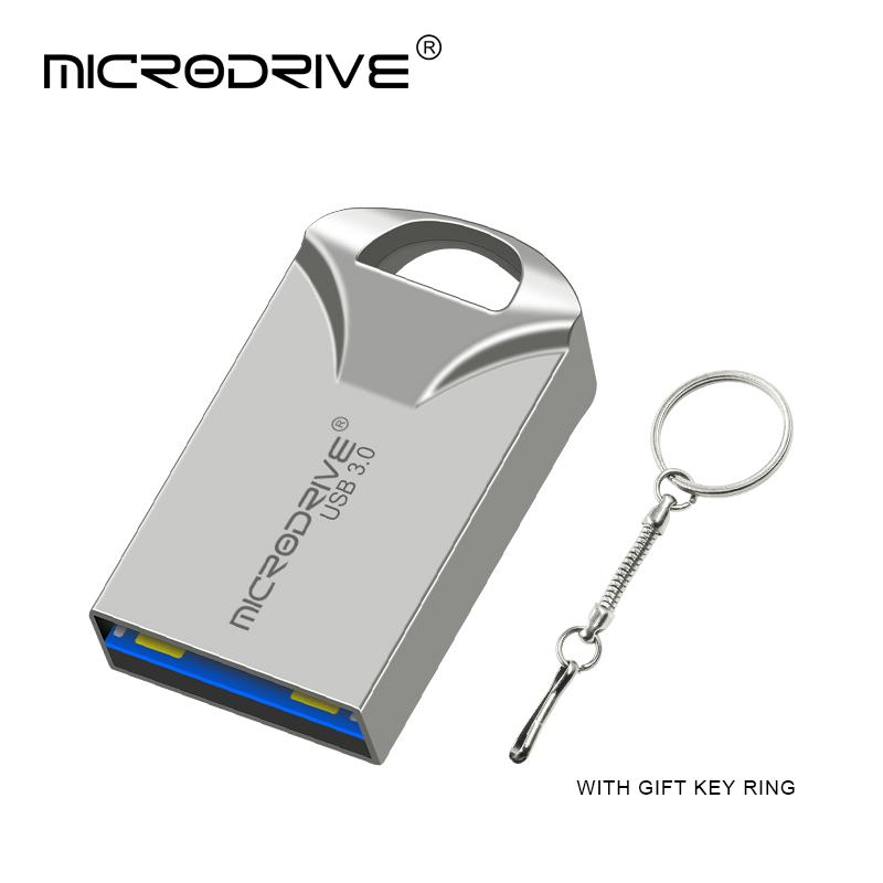 USB3.0 Flash Drive Pendrive 16GB 32GB 64GB 128GB Pen Drive Waterproof Metal U Disk Memoria Usb Cle Memory Usb Stick: Silver / 64 GB