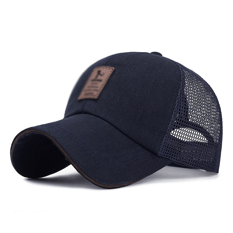 Moda verão chapéu de golfe quatro estações sol boné de beisebol homem legal quatro estações bonés adulto plana casual verão chapéu de sol: navy blue mesh cap