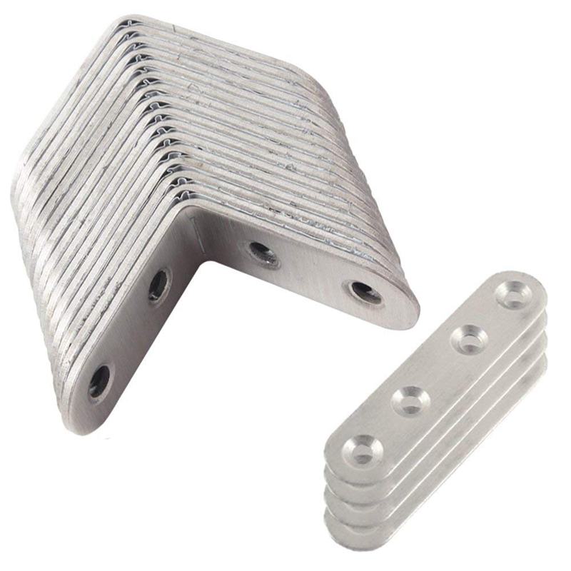 Conteneur en acier inoxydable 20 pièces 16 par 40x40mm 90 degrés à angle droit supports en L et 4 pièces d'un coin large connecto